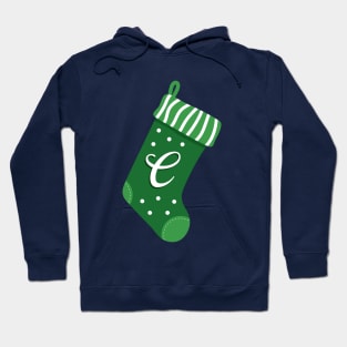 Christmas Stocking with Letter C Hoodie